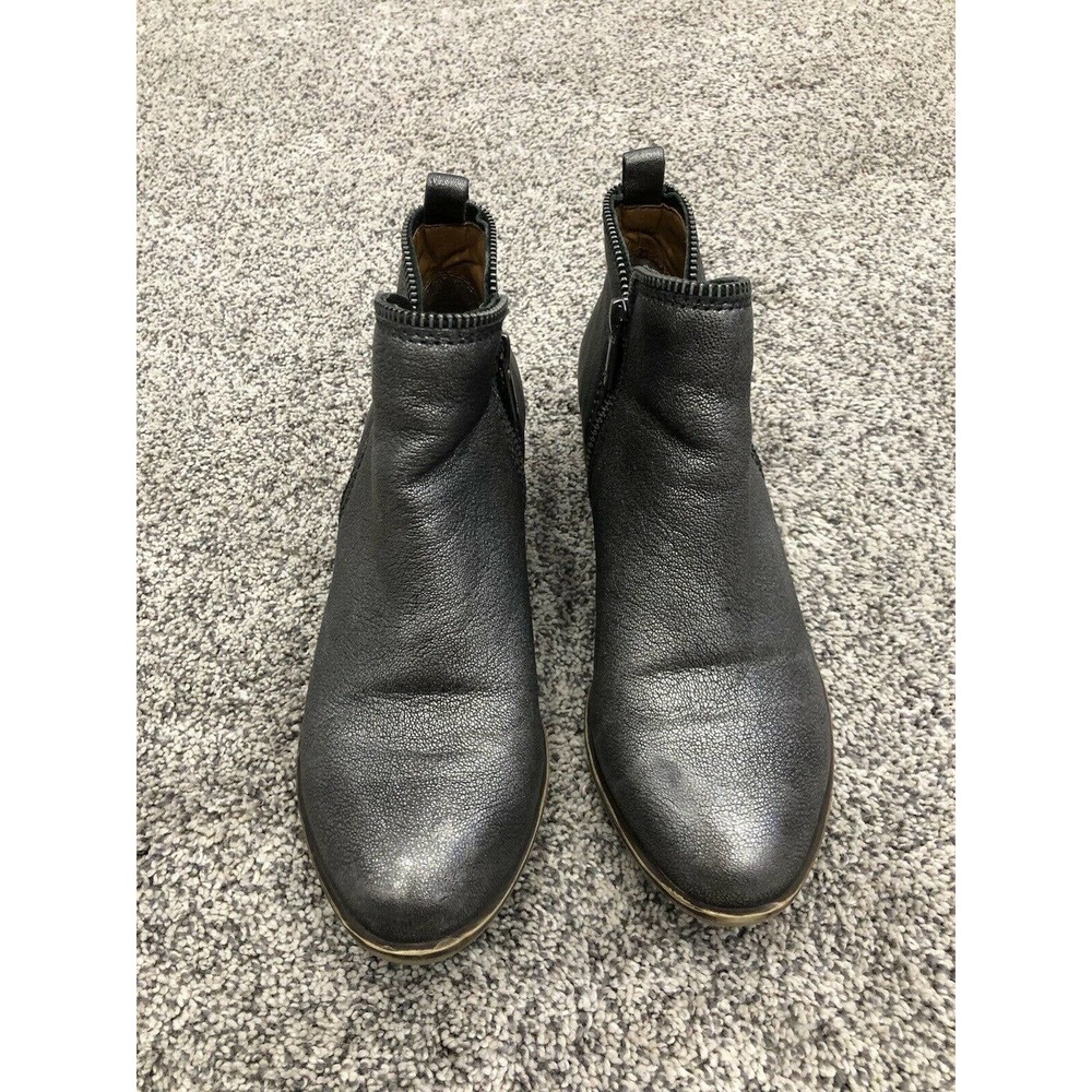 Lucky Brand Bootie Metallic 6.5 Silver Leather - Picture 3 of 8
